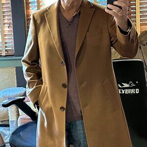 Charles Tyrwhitt LIght Camel Wool Overcoat